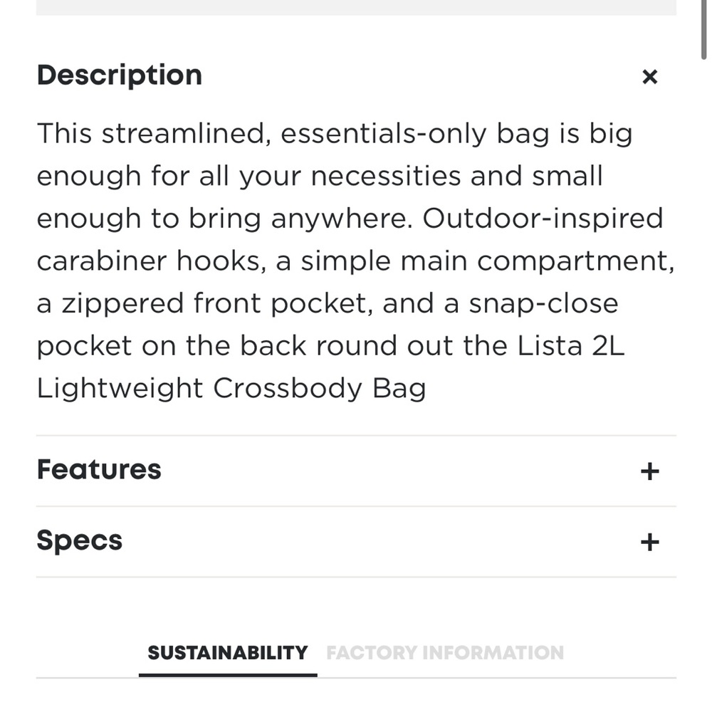 Lista 2L Lightweight Crossbody Bag-Cada Dia - Picture 4 of 6
